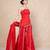 Red short kurti with sharara