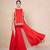 Red mirror kurti with sharara
