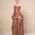 Brown short kurti with sharara