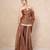 Brown short kurti with sharara