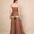 Brown short kurti with sharara
