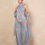 Grey mirror kurti with sharara