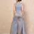 Grey mirror kurti with sharara
