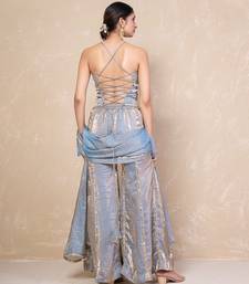 Grey short kurti with sharara