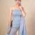 Grey short kurti with sharara