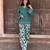Green cotton kurti with printed farshi salwar