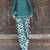 Green cotton kurti with printed farshi salwar