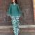 Green cotton kurti with printed farshi salwar