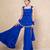 Blue short kurti with sharara