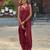 Printed maroon cotton kurti with farshi salwar