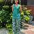 Green cotton kurti with farshi salwar