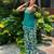 Green cotton kurti with farshi salwar