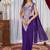 Purple embroidered,thread & sequins faux georgettete ready to wear saree