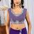 Purple embroidered,thread & sequins faux georgettete ready to wear saree