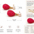 Certified natural freshwater pearls jewellery carved ruby red drop earrings with pearl & crystal stud