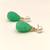 Certified natural freshwater pearls jewellery carved green onyx drop earrings with freshwater pearl