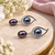 Certified natural freshwater pearls jewellery natural pearls black freshwater pearl drop earrings, 22x10 mm