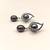 Certified natural freshwater pearls jewellery natural pearls black freshwater pearl drop earrings, 22x10 mm
