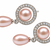 Certified natural freshwater pearls jewellery pink freshwater pearl drop earrings with cz halo circle