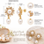 Certified natural freshwater pearls jewellery pearl drop earrings with cz floral stud, gold tone