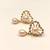 Certified natural freshwater pearls jewellery freshwater pearl drop earrings with gold-tone cz floral frame