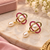 Certified natural freshwater pearls jewellery freshwater pearl drop earrings with ruby zirconia gold orbit
