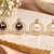 Certified natural freshwater pearls jewellery pearl & crystal stud earrings with gold double hoop frame