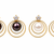 Certified natural freshwater pearls jewellery pearl & crystal stud earrings with gold double hoop frame