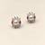 Certified natural freshwater pearls jewellery pearl stud earrings with ruby marquise and baguette crystals