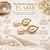 Certified natural freshwater pearls jewellery freshwater pearl drop earrings with cz, gold-toned