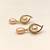 Certified natural freshwater pearls jewellery freshwater pearl drop earrings with cz, gold-toned