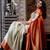 White red silk blend jacuard work festival saree with unstitched blouse piece