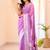 Pink silk blend jacuard work festival saree with unstitched blouse piece