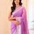 Pink silk blend jacuard work festival saree with unstitched blouse piece