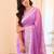 Pink silk blend jacuard work festival saree with unstitched blouse piece