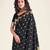 Black silk blend jacuard work festival saree with unstitched blouse piece