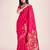 Pink silk blend jacuard work festival saree with unstitched blouse piece