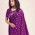 Purple silk blend jacuard work festival saree with unstitched blouse piece