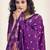 Purple silk blend jacuard work festival saree with unstitched blouse piece