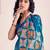 Rama silk blend jacuard work festival saree with unstitched blouse piece