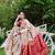 Craem maroon silk blend jacuard work festival saree with unstitched blouse piece