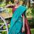 Rama maroon silk blend jacuard work festival saree with unstitched blouse piece