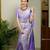 Lavender silk blend jacuard work festival saree with unstitched blouse piece