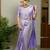 Lavender silk blend jacuard work festival saree with unstitched blouse piece
