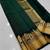 Green silk blend jacuard work festival saree with unstitched blouse piece