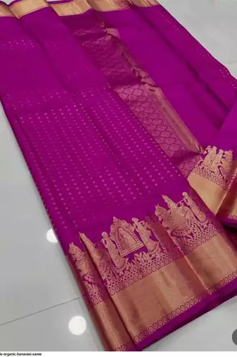 Pink silk blend jacuard work festival saree with unstitched blouse piece