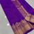 Purple silk blend jacuard work festival saree with unstitched blouse piece