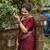 Maroon silk blend jacuard work festival saree with unstitched blouse piece