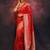 Red silk blend jacuard work festival saree with unstitched blouse piece