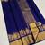 Blue silk blend jacuard work festival saree with unstitched blouse piece